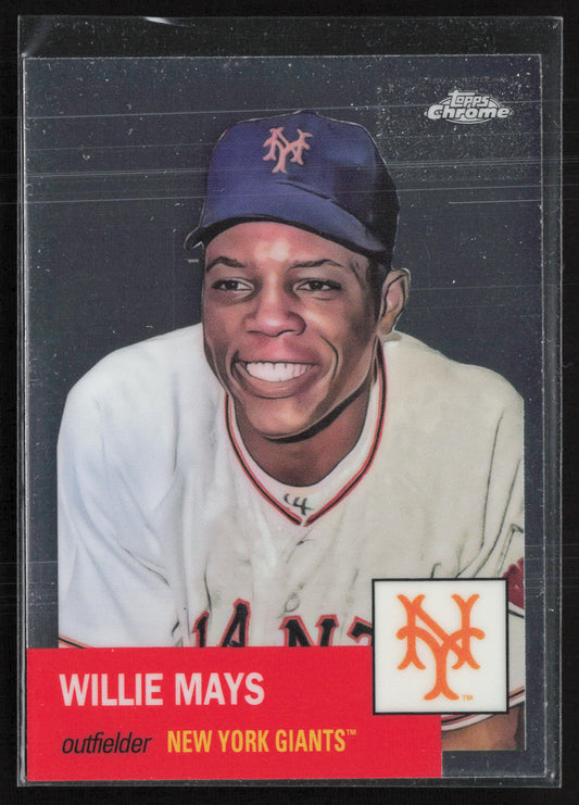 2022 Topps Chrome Platinum Anniversary #24 Willie Mays Blue Prism Refractor