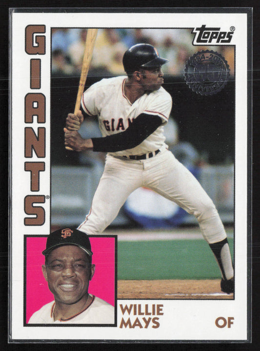 2019 Topps Update #84-31 Willie Mays 1984 Topps Baseball