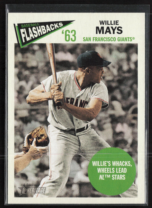 2012 Topps Heritage #BF-WM Willie Mays Baseball Flashbacks