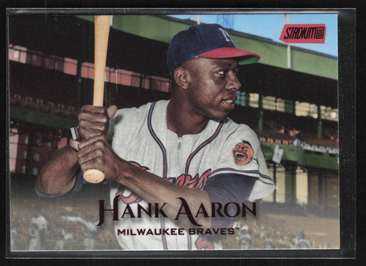 2019 Stadium Club #54 Hank Aaron Red Foil