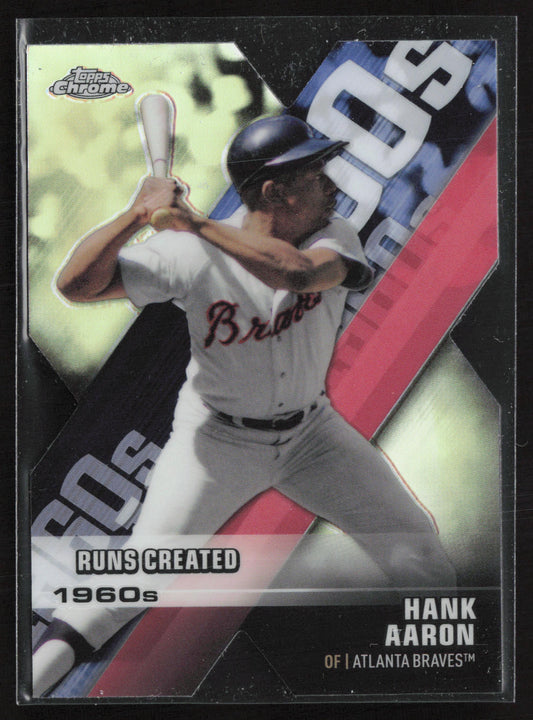 2020 Topps Chrome #DOD-4 Hank Aaron Decade of Dominance Die Cut