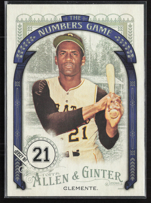 2016 Topps Allen & Ginter #NG-60 Roberto Clemente The Numbers Game