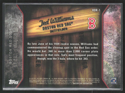 2015 Topps #HOR-1 Ted Williams Heart of the Order