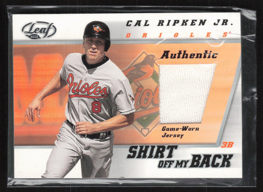 2002 Leaf #SBCR Cal Ripken Jr. Shirt Off My Back