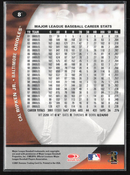 2001 Donruss Class of 2001 #8 Cal Ripken Jr.