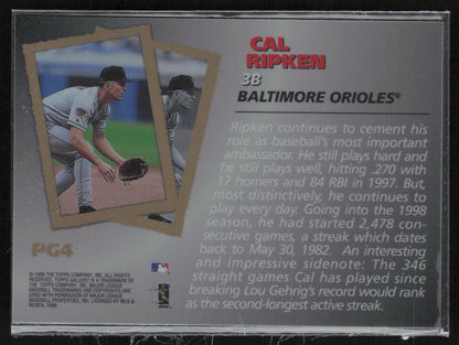 1998 Topps Gallery #PG4 Cal Ripken Jr. Photo Gallery