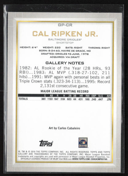 2019 Bowman Platinum #GP-CR Cal Ripken Jr. National Baseball Card Day Gallery