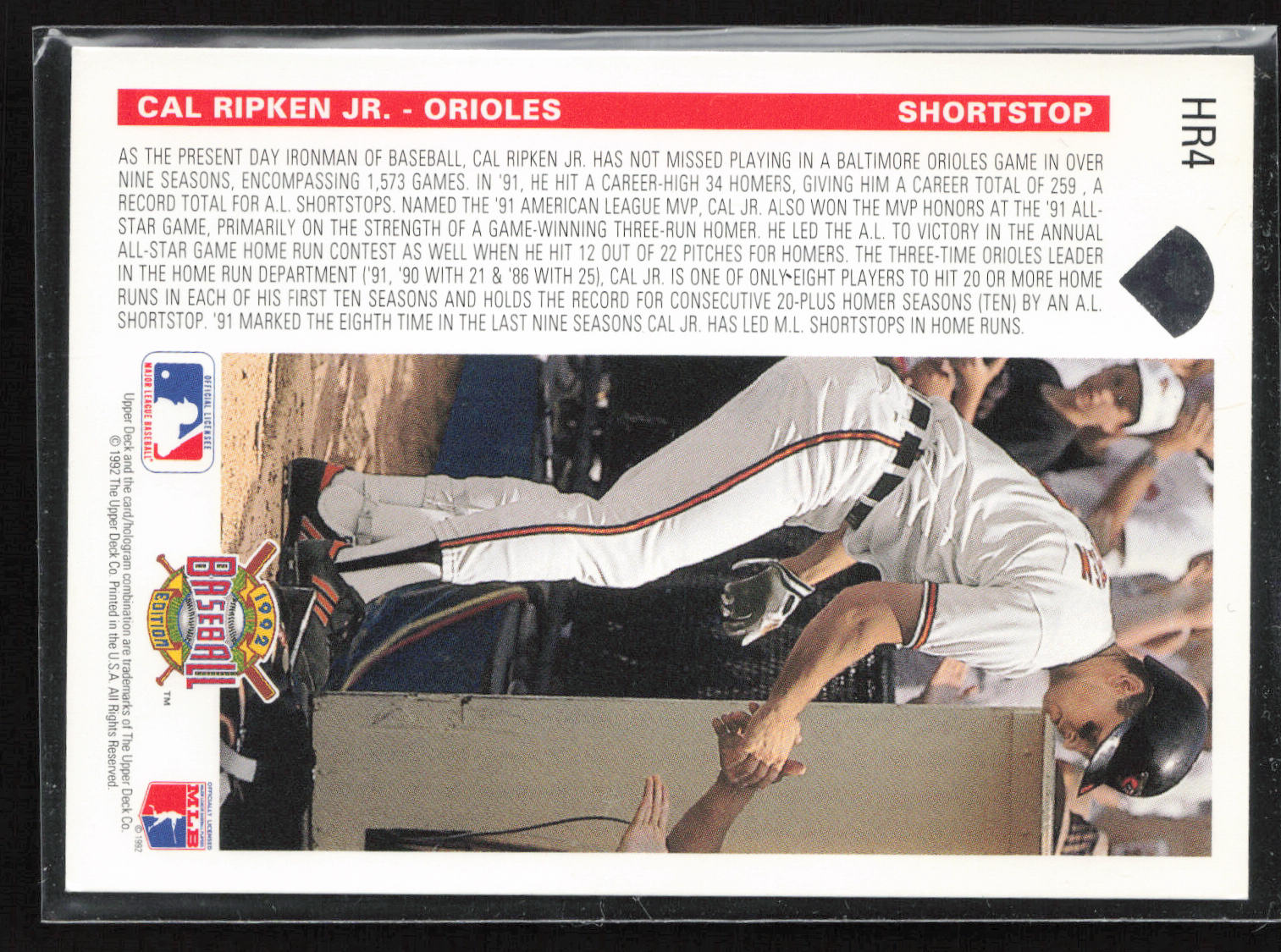 1992 Upper Deck #HR4 Cal Ripken Jr. Homerun Heroes