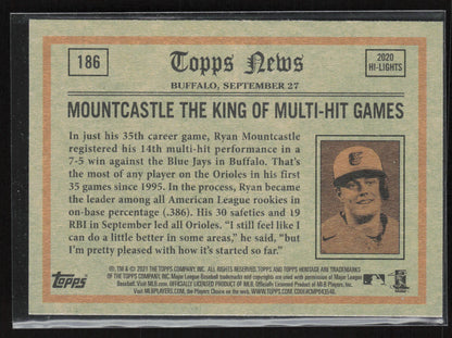 2021 Topps Heritage #186 Ryan Mountcastle