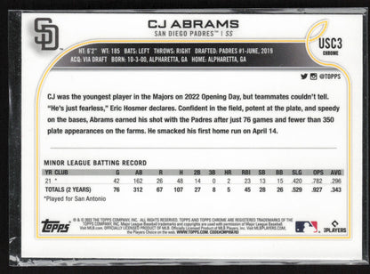 2022 Topps Chrome Update #USC3 CJ Abrams