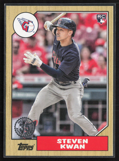 2022 Topps Update #87TBU-17 Steven Kwan 1987 Topps Baseball 35th Anniversary