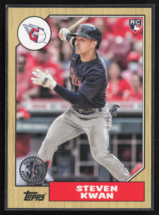 2022 Topps Update #87TBU-17 Steven Kwan 1987 Topps Baseball 35th Anniversary