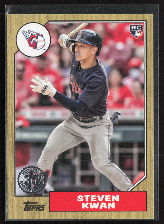 2022 Topps Update #87TBU-17 Steven Kwan 1987 Topps Baseball 35th Anniversary