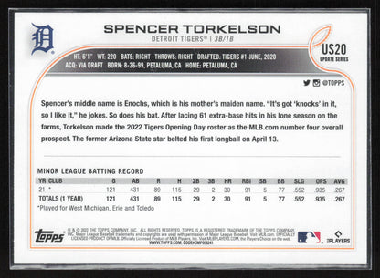 2022 Topps Update #US20 Spencer Torkelson