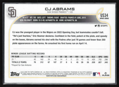 2022 Topps Update #US34 CJ Abrams