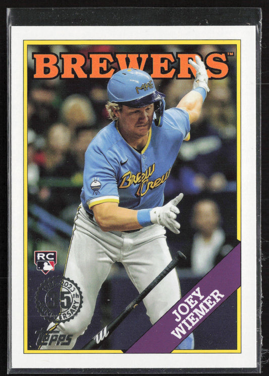 2023 Topps Update #88US-23 Joey Wiemer 1988 Topps Baseball 35th Anniversary