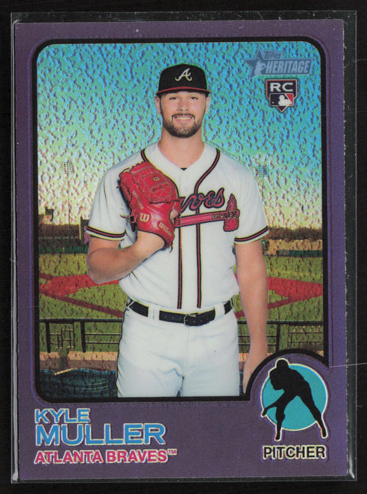 2022 Topps Heritage #280 Kyle Muller Chrome Purple Refractor