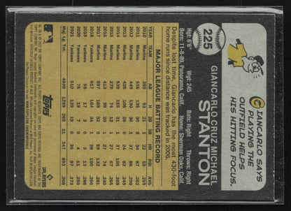 2022 Topps Heritage #225 Giancarlo Stanton Chrome Purple Refractor