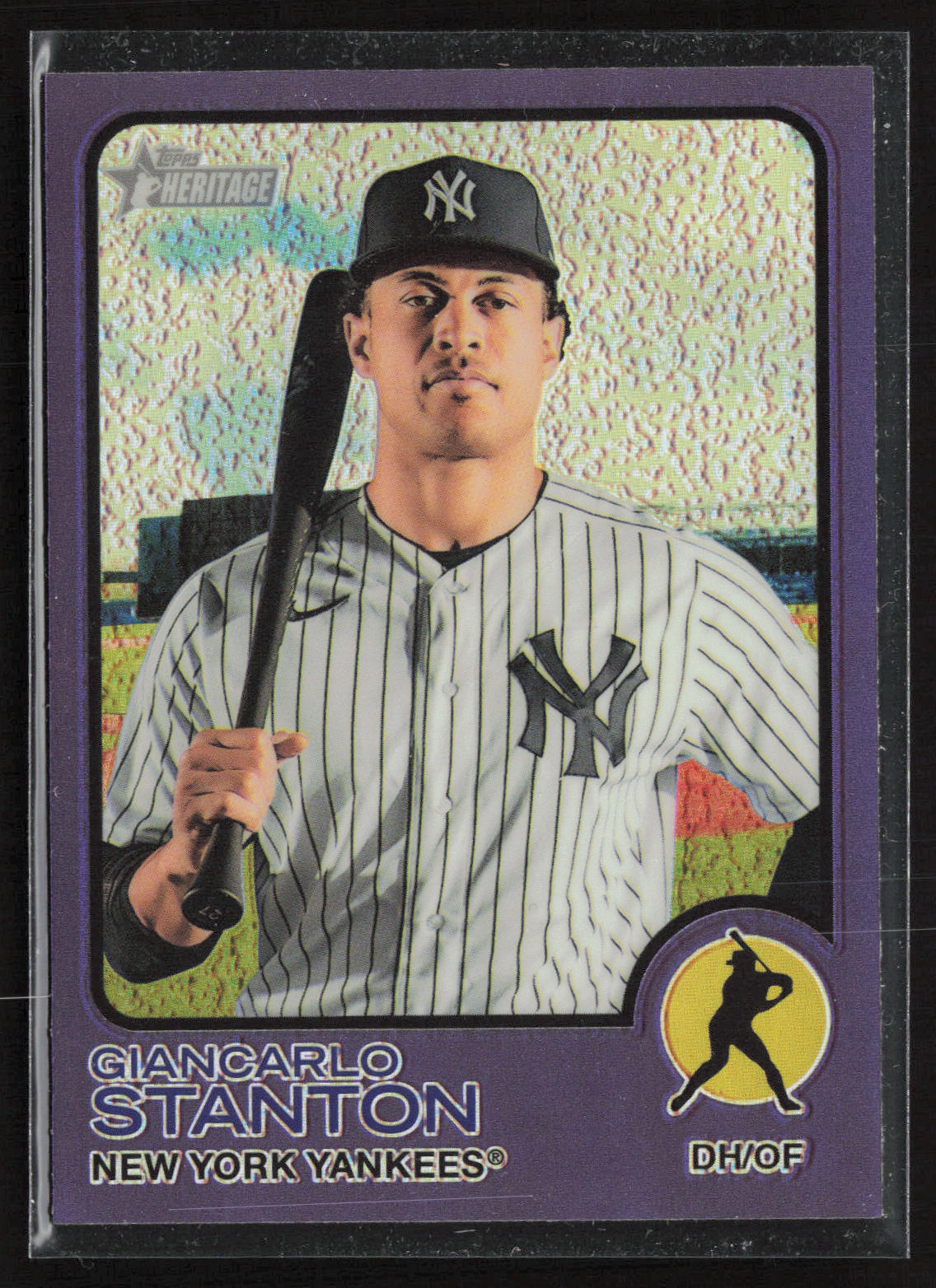 2022 Topps Heritage #225 Giancarlo Stanton Chrome Purple Refractor