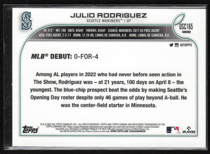 2022 Topps Chrome Update #USC165 Julio Rodriguez