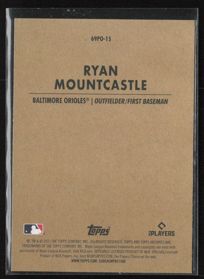 2021 Topps Archives #69PO-15 Ryan Mountcastle 1963 Topps Peel-Off
