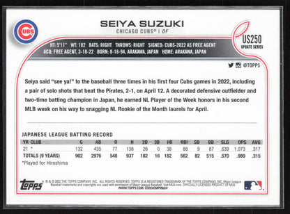 2022 Topps Update #US250 Seiya Suzuki