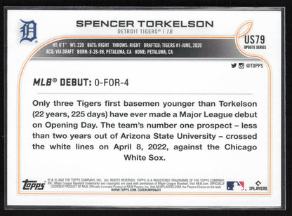 2022 Topps Update #US79 Spencer Torkelson