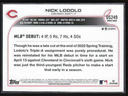 2022 Topps Update #US249 Nick Lodolo