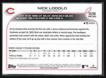 2022 Topps Update #US298 Nick Lodolo