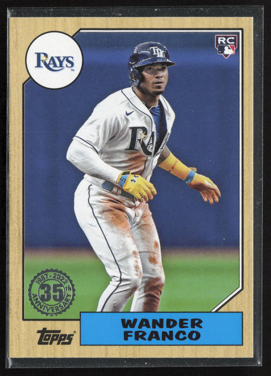2022 Topps Update #87TBU-48 Wander Franco 1987 Topps Baseball 35th Anniversary