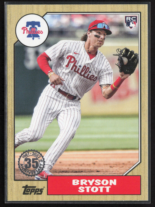 2022 Topps Update #87TBU-37 Bryson Stott 1987 Topps Baseball 35th Anniversary