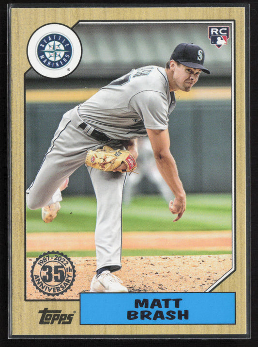 2022 Topps Update #87TBU-43 Matt Brash 1987 Topps Baseball 35th Anniversary
