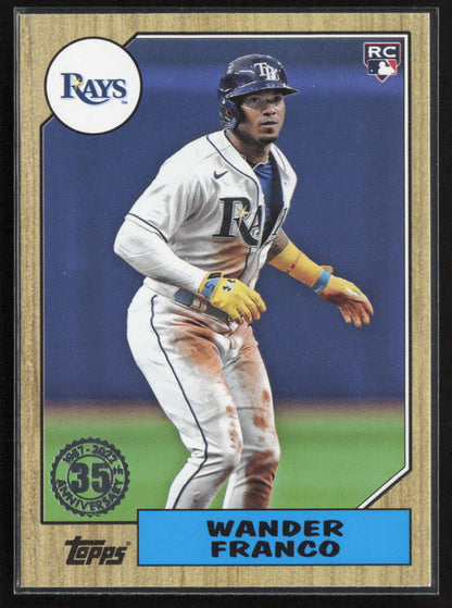 2022 Topps Update #87TBU-48 Wander Franco 1987 Topps Baseball 35th Anniversary