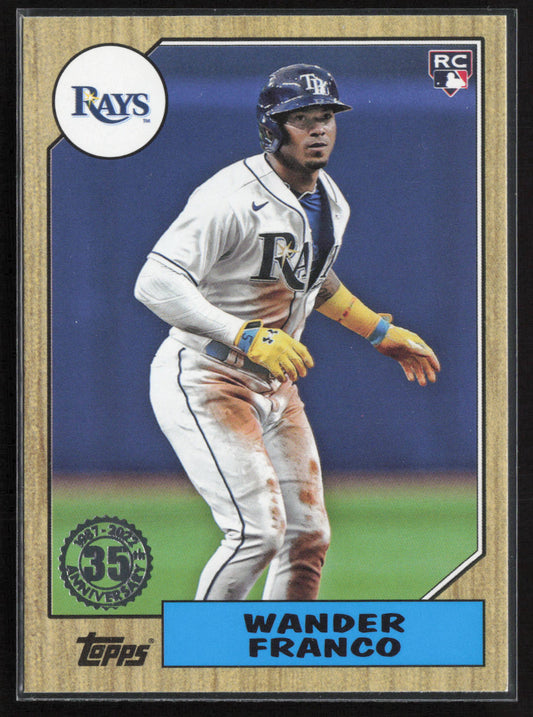 2022 Topps Update #87TBU-48 Wander Franco 1987 Topps Baseball 35th Anniversary