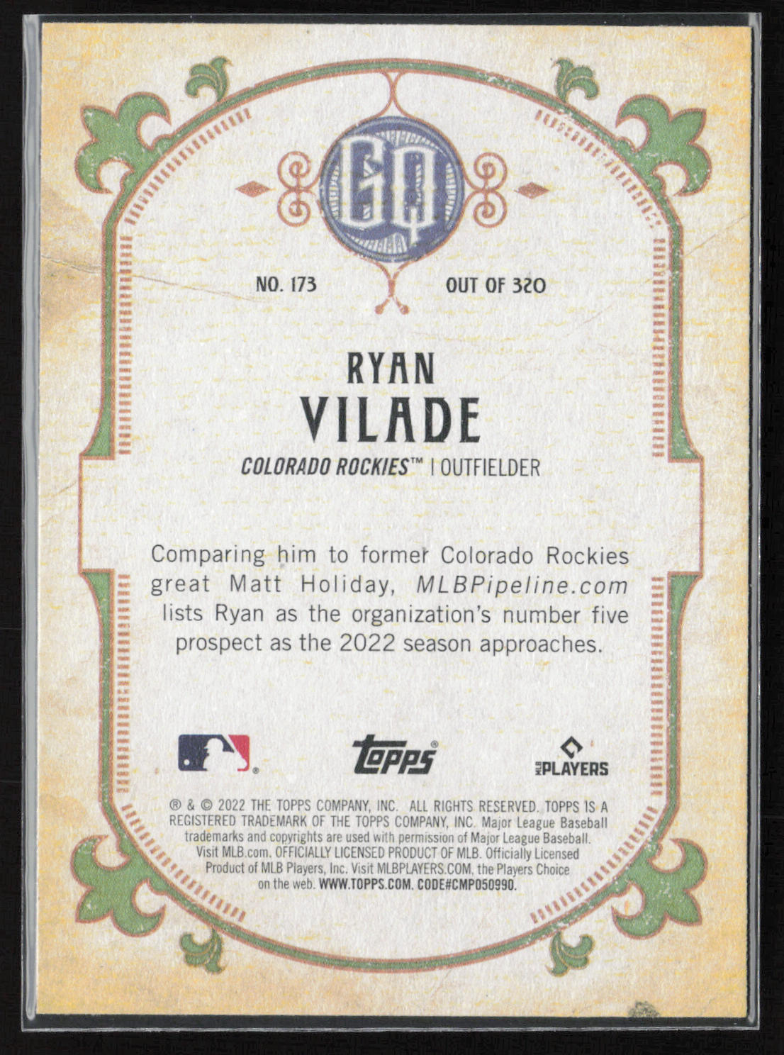 2022 Topps Gypsy Queen #173 Ryan Vilade