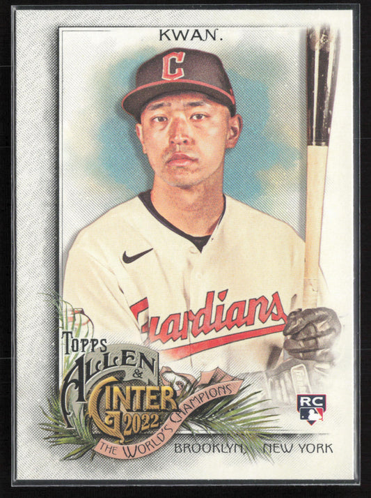 2022 Topps Allen & Ginter #245 Steven Kwan Silver Portrait