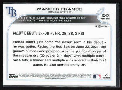 2022 Topps Update #US42 Wander Franco