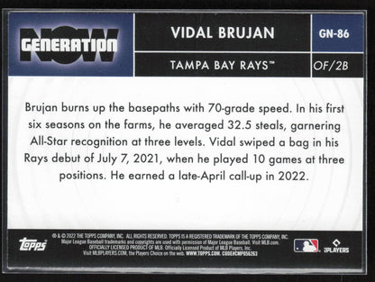 2022 Topps Update #GN-86 Vidal Brujan Generation Now