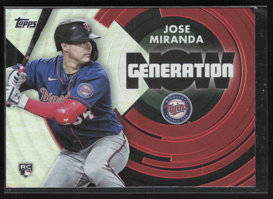 2022 Topps Update #GN-71 Jose Miranda Generation Now
