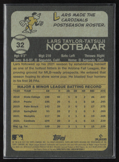 2022 Topps Heritage #32 Lars Nootbaar