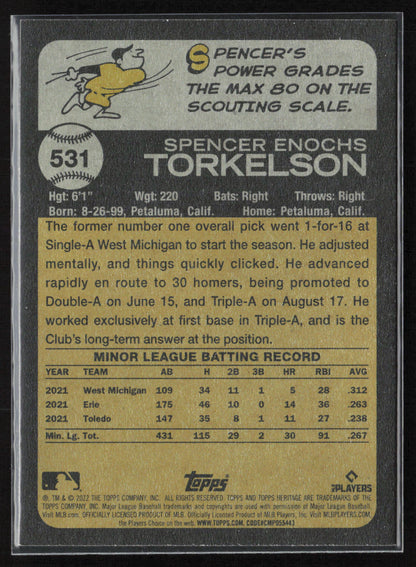 2022 Topps Heritage #531 Spencer Torkelson