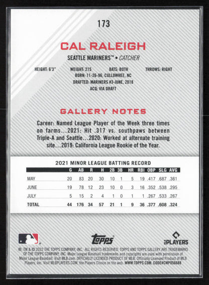 2022 Topps Gallery #173 Cal Raleigh