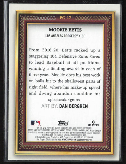 2022 Topps Gallery #PG-17 Mookie Betts Portrait Gallery