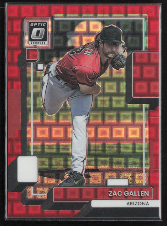 2022 Donruss Optic #104 Zac Gallen Pandora Red Prizm #14 of 99