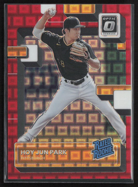 2022 Donruss Optic #93 Hoy Jun Park Pandora Red Prizm #86 of 99