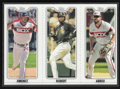 2022 Topps Opening Day #TPC-9A-9C Jimenez / Robert / Abreu Triple Play