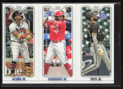2022 Topps Opening Day #TPC-10A-10C Acuna / Guerrero/ Tatis Triple Play