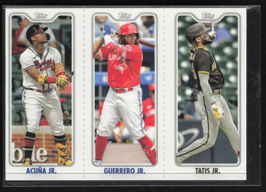 2022 Topps Opening Day #TPC-10A-10C Acuna / Guerrero/ Tatis Triple Play