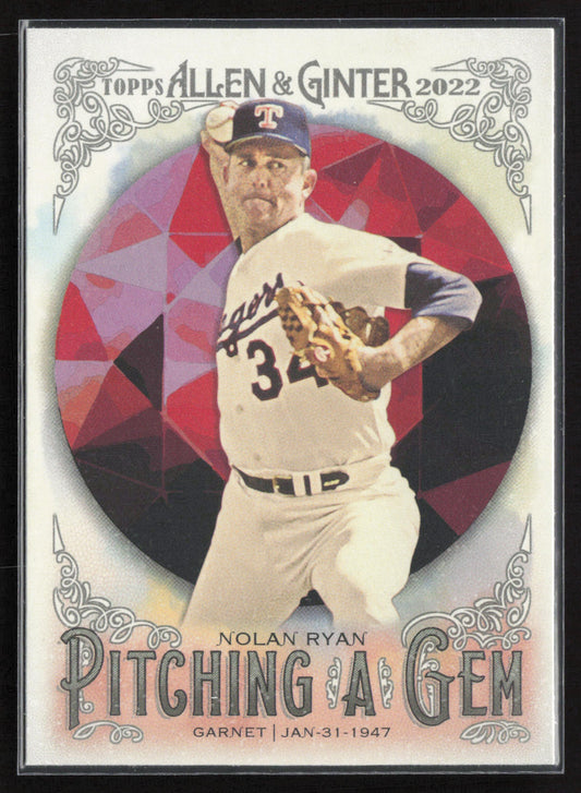 2022 Topps Allen & Ginter #PAG-7 Nolan Ryan Pitching a Gem