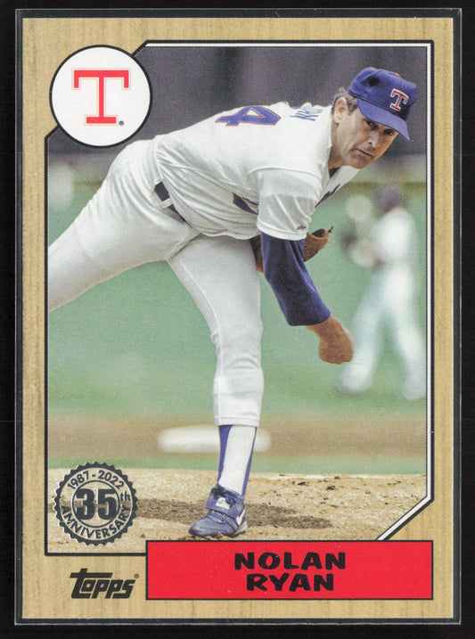 2022 Topps Update #87TBU-34 Nolan Ryan 1987 Topps Baseball 35th Anniversary